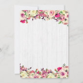 Blush Roze & Green Roos Baby shower Invitation Kaart (Achterkant)