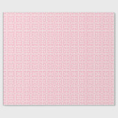 Blush roze Grieks sleutelpatroon Cadeaupapier (Vlak)
