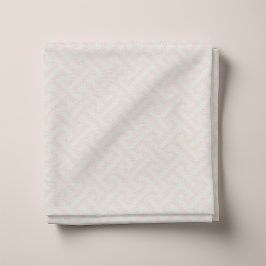 Blush roze Grieks sleutelpatroon Stof