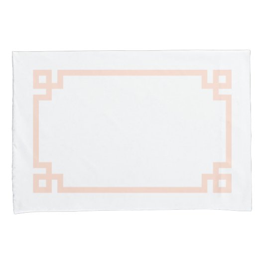 Blush roze Griekse Zeer belangrijke Grens Standaar Kussensloop (Voorkant-Rechts)