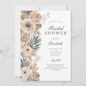 Blush Roze Grijs Beige Boho Vrijgezellenfeest Kaart (Voorkant)