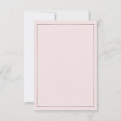 Blush roze grijs bloemenpaar foto RSVP Kaart (Achterkant)