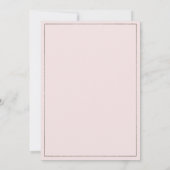 Blush roze grijs bloemenpaar foto Save the Date Kaart (Achterkant)