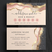 Blush Roze Grijs en Goud Elegant Modern Script Klantenkaartje