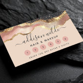 Blush Roze Grijs en Goud Elegant Modern Script Klantenkaartje