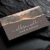 Blush Roze Grijs en Goud Elegant Modern Visitekaartje