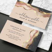 Blush roze grijs goud visitekaartje