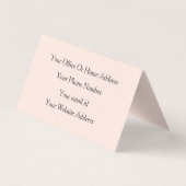 Blush Roze Grijs Modern Bold Helder Classy Elegant Visitekaartje (Achterkant)