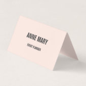 Blush Roze Grijs Modern Bold Helder Classy Elegant Visitekaartje (Voorkant)