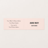 Blush Roze Grijs Modern Bold Helder Klassiek Stijl Visitekaartje (Buitenkant ongevouwen)