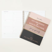 Blush Roze Grijs Modern Elegant Vrouwelijk Script Planner (Display)