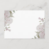 Blush Roze Grijs Roos Bloemen Bruiloft Wishing Wel Informatiekaartje (Achterkant)