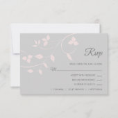 Blush Roze & Grijs RSVP Lente Zomer Bruiloft (Voorkant)