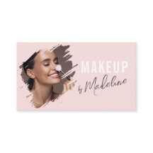 Blush Roze Grijs Script Foto Make-up