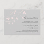 Blush roze grijs wijnstok bruiloft accommodatie Ka Informatiekaartje (Voorkant)