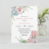 Blush roze grijze cactus Succulent Vrijgezellenfee Kaart (Staand voorkant)