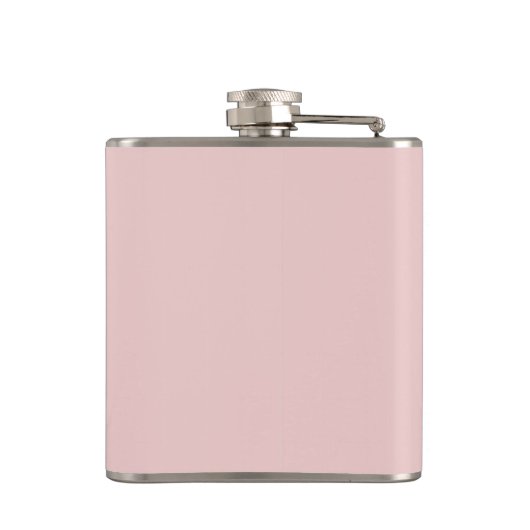 Blush roze grijze meisjesmonogram Naam Modern Heupfles (Achterkant)
