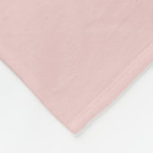 Blush roze grijze moderne meisjesmonogram fleece deken (Hoek)