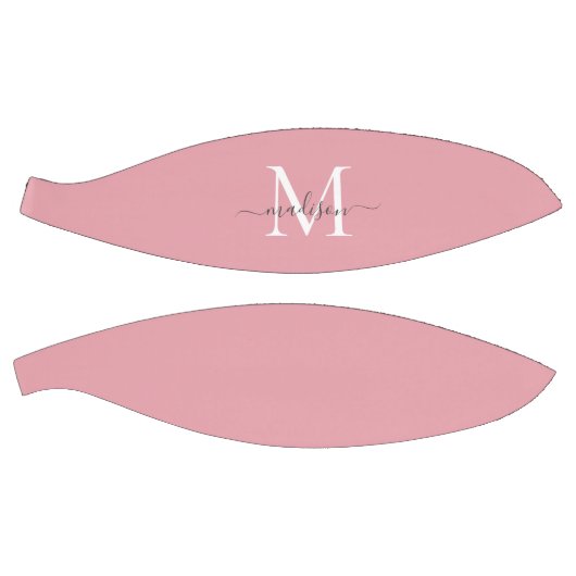 Blush roze grijze monogram Feminine Girly Script Basketbal (Panelen)