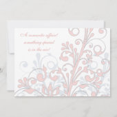 Blush roze, grijze, witte bruiloft sparen de datum save the date (Achterkant)