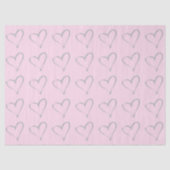 Blush roze grillige harten weefsel papier (Voorkant)