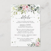 Blush Roze Groen Bruiloft Behuizing Kaart (Voorkant)