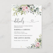 Blush Roze Groen Bruiloft Behuizing Kaart (Voorkant)