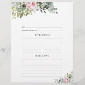 Blush roze groen recept pagina (Achterkant)