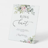 Blush Roze groen Ring Hunt teken Reclamebord Met Voetstuk (Voorkant)