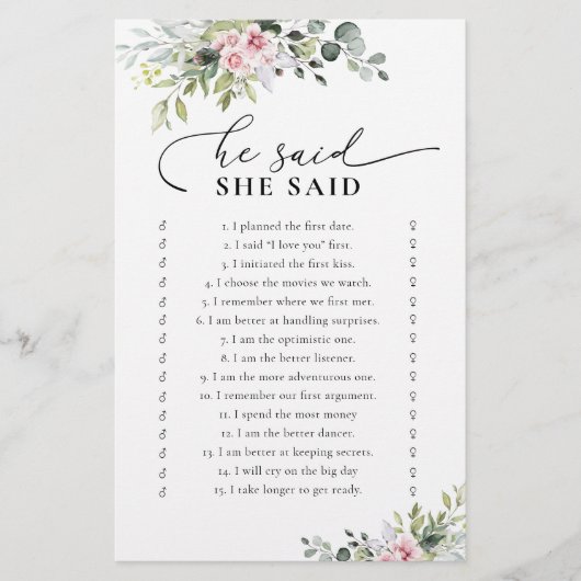 Blush Roze groen Vrijgezellenfeest spel (Voorkant)