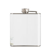 Blush Roze Groene Bruiloftsdouche Fles Heupfles (Achterkant)