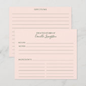 Blush roze groene minimalistische aangepaste Kaart (Voorkant / Achterkant)