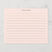 Blush roze groene minimalistische aangepaste Kaart (Achterkant)