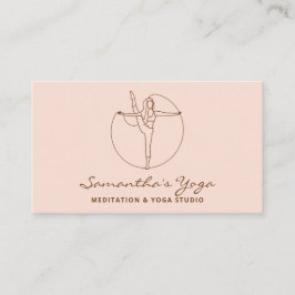Blush roze Gym Yoga Pilates Meditation Instructeur Visitekaartje