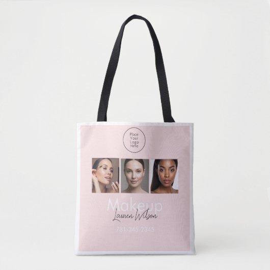 Blush Roze Haar-, Make-up- & Beauty Studio Brandin Tote Bag (Voorkant)