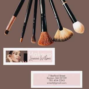 Blush Roze Haar-, Make-up- & Beauty Studio Mini Visitekaartje