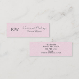 Blush Roze Haar-, Make-up- & Schoonheidsstudio M Mini Visitekaartje
