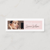 Blush Roze Haar-, Make-up- & Schoonheidsstudio Min Mini Visitekaartje (Voorkant)