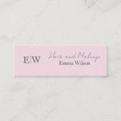 Blush Roze Haar-, Make-up- & Schoonheidsstudio Mon Mini Visitekaartje (Voorkant)