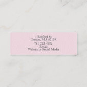 Blush Roze Haar-, Make-up- & Schoonheidsstudio Mon Mini Visitekaartje (Achterkant)