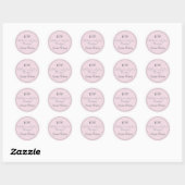 Blush Roze Haar-, Make-up- & Schoonheidsstudio Mon Ronde Sticker (Vel)