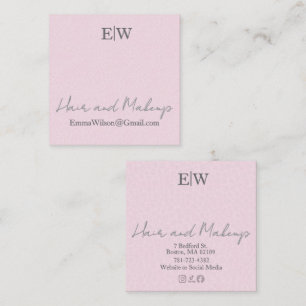 Blush Roze Haar-, Make-up- & Schoonheidsstudio Mon Vierkante Visitekaartje