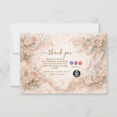 Blush Roze Haarstudio Illustratie Bedankkaart (Voorkant)
