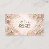 Blush Roze Haarstudio Illustratie Kortingskaartje (Voorkant)