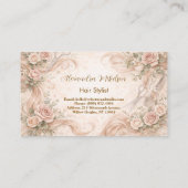 Blush Roze Haarstudio Illustratie Visitekaartje (Achterkant)