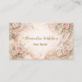 Blush Roze Haarstudio Illustratie Visitekaartje (Voorkant)