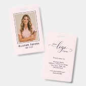 Blush Roze Haarstylist Merkfotodesign Badge (Voor- en achterkant)