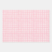 Blush roze hand-tekende klinkklare liefde inpakpapier vel (Voorkant 2)