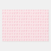 Blush roze hand-tekende klinkklare liefde inpakpapier vel (Voorkant)
