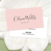 Blush Roze handgeschreven script sociale media pic Visitekaartje